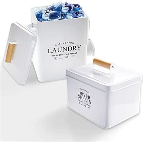 metal dryer sheet holder|container for laundry sheets.